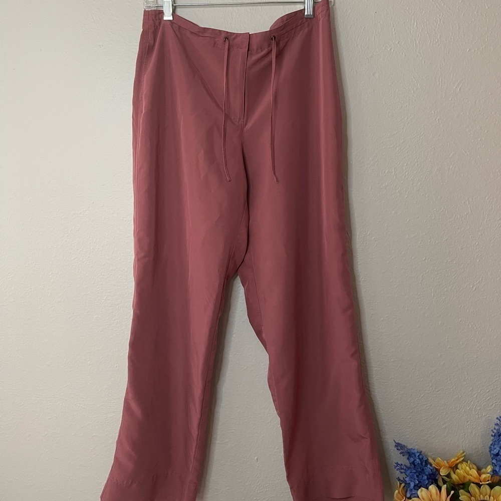 New York & company dusty rose rayon pants. Size 8, EUC. Please see description.